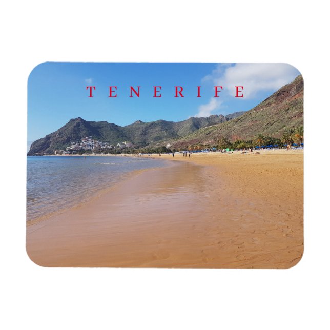 Tenerife Teresitas Beach  view fridge magnet (Horizontal)