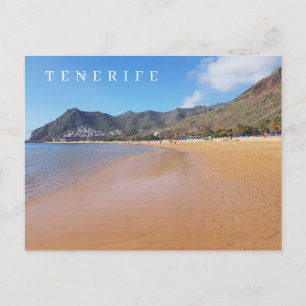 Tenerife Teresitas Beach view postcard