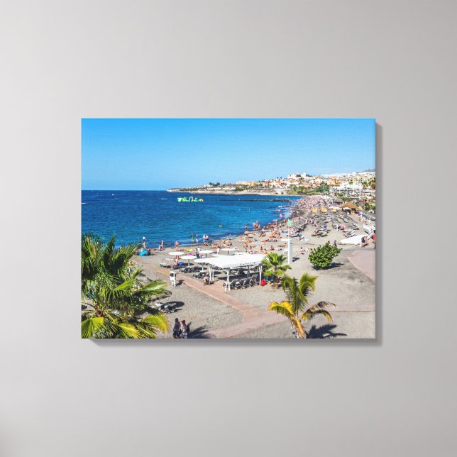 Tenerife Torviscas Beach view canvas print (Front)
