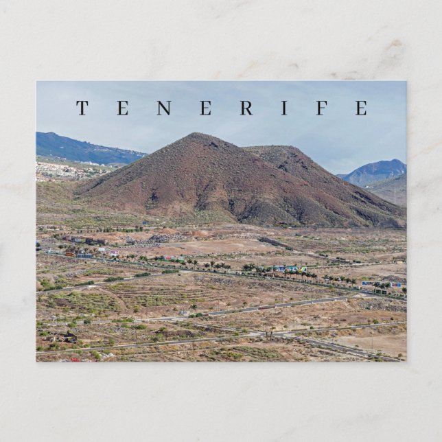 Tenerife volcanic landscape view postcard (Front)