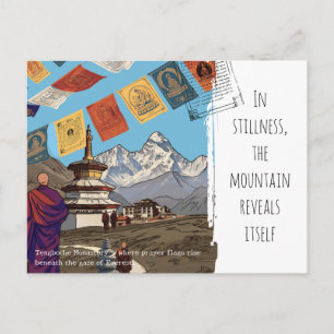 Tengboche Monastery Everest View Motivational Postcard