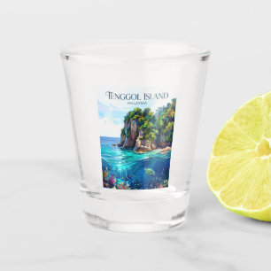 Tenggol Island Malaysia Shot Glass