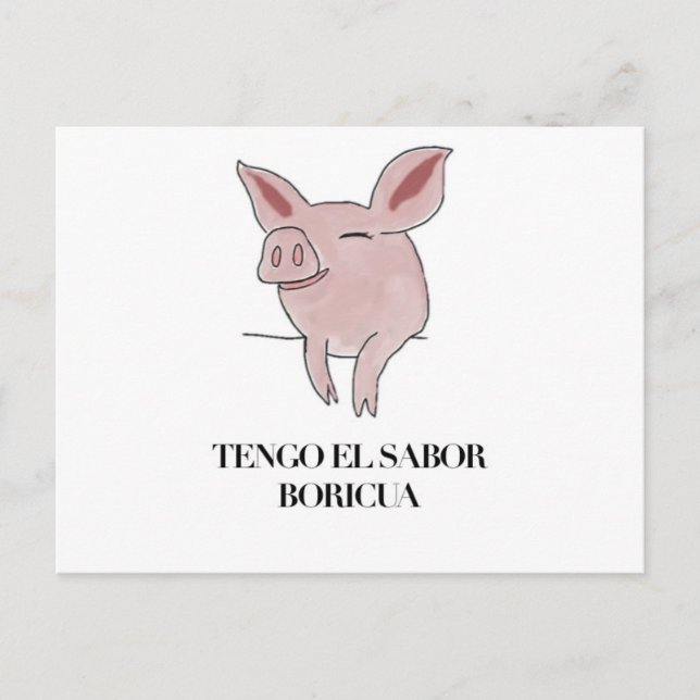 Tengo el Sabor Boricua. Postcard (Front)