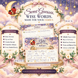 Tengu Baby Shower Predictions and Advice Postcard