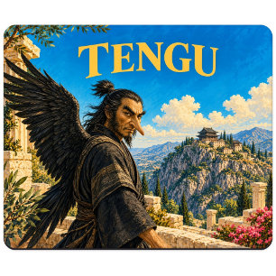 Tengu, Gothic Fantasy Monster Mouse Mat