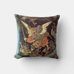 Tengu Warrior: Japanese Mythological Throw Pillow