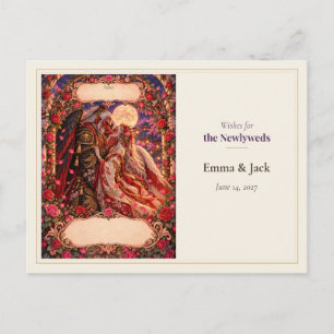 Tengu Wedding Guest Book Wishes Postcard