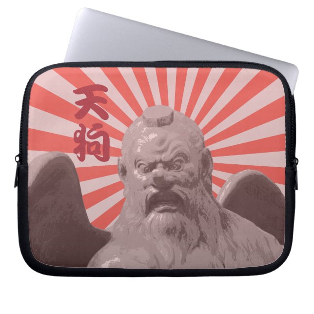 Tengu Yokai Japanese Pop Art Laptop Sleeve (Front)