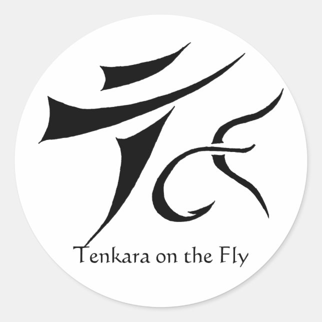 Tenkara on the Fly Round Sticker (Front)