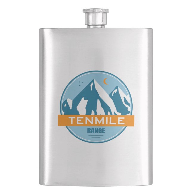 Tenmile Range Colorado Hip Flask (Front)