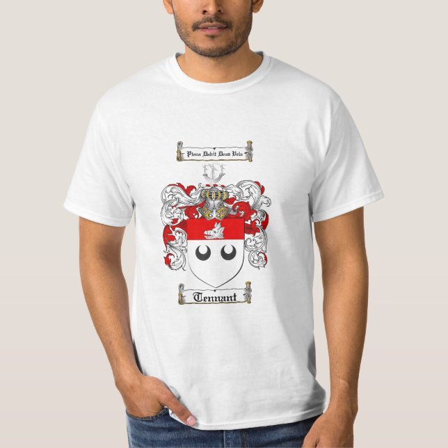 Tennant Family Crest - Tennant Coat of Arms T-Shirt (Front)