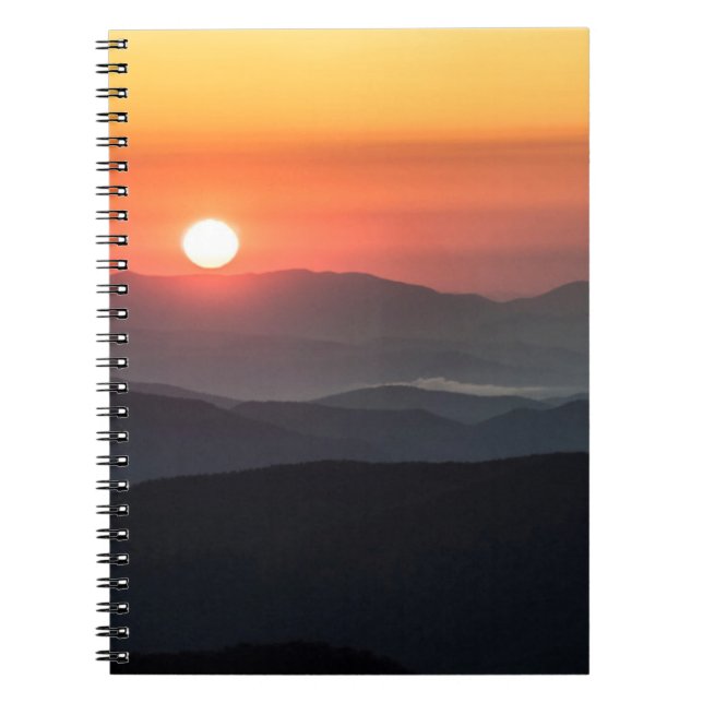 Tennant Mt, Graveyard Fields area, sunrise Notebook (Front)