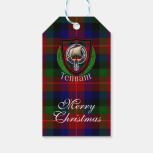 Tennant Scottish Clan Tartan & Crest Gift Tags