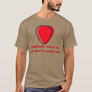 Tennesse Where the State Bird is a Guitar Pick ret T-Shirt