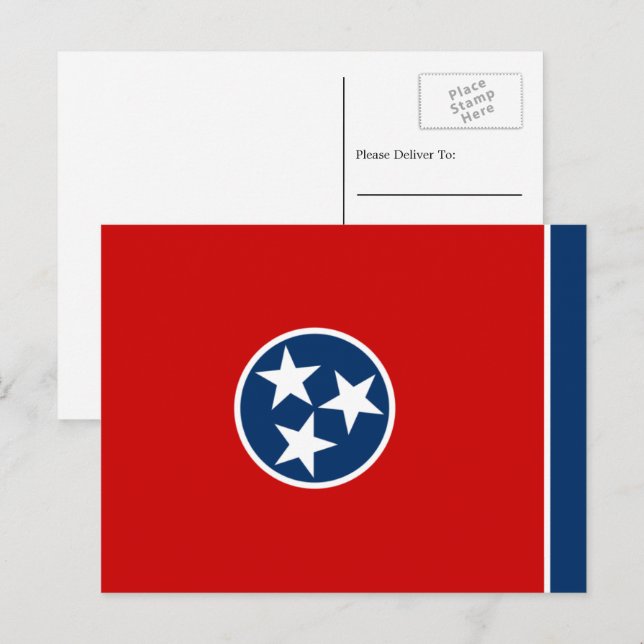 Tennessean Flag, Flag of Tennessee Postcard (Front/Back)