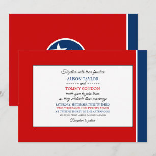 Tennessean Flag, Flag of Tennessee Wedding Invitation