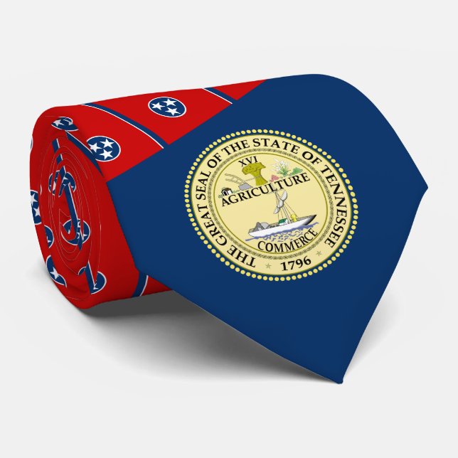 Tennessean Flag & Seal, Flag of Tennessee Tie (Rolled)