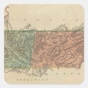 Tennessee 2 square sticker