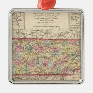 Tennessee 3 metal tree decoration