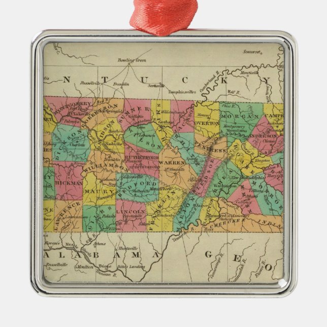 Tennessee 7 metal tree decoration (Front)
