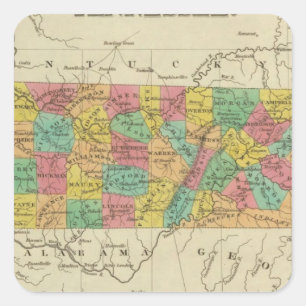 Tennessee 7 square sticker