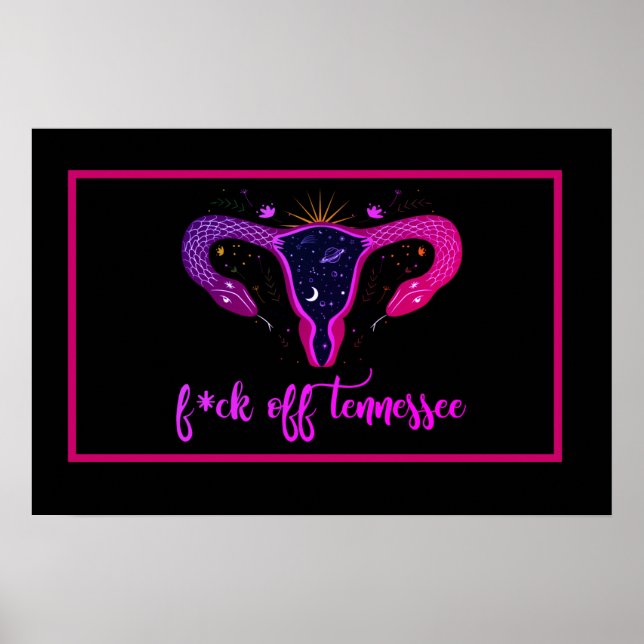 Tennessee Abortion Ban Celestial Uterus Protest  Poster (Front)