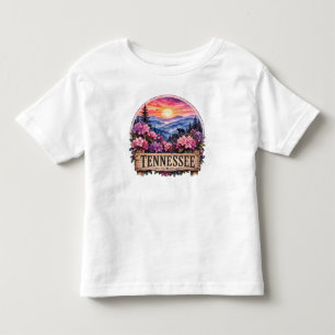 Tennessee Americana Floral Patriotic State Design Toddler T-Shirt