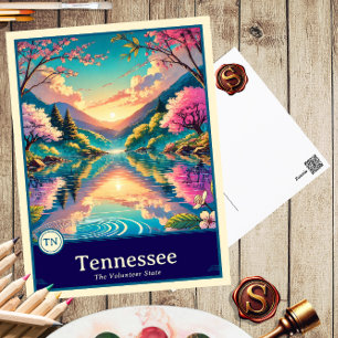 Tennessee   Anime Style Cel Shaded Postcard