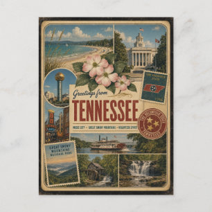 Tennessee Authentic Vintage Style Postcard
