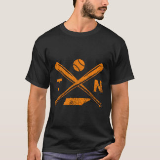 Tennessee Baseball Bats Ball Baseball Player T-Shirt