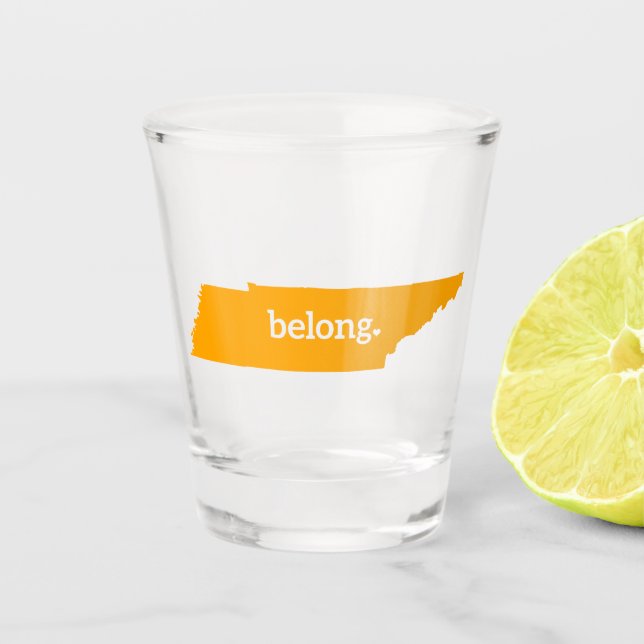 Tennessee Belong State Map Shot Glass (Front)
