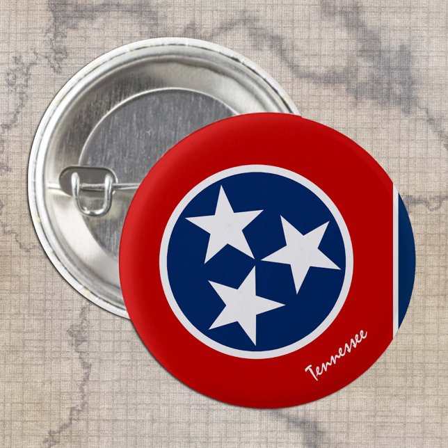 Tennessee button, patriotic Tennessee Flag fashion 3 Cm Round Badge (Creator Uploaded)