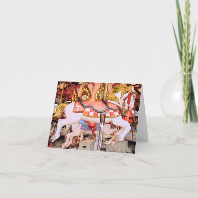 Tennessee Carousel Horse Oil Painting Card (Front)