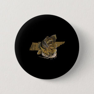 Tennessee Catfish Fishing Catfish 6 Cm Round Badge