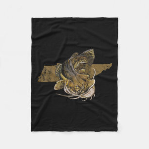 Tennessee Catfish Fishing Catfish  Fleece Blanket