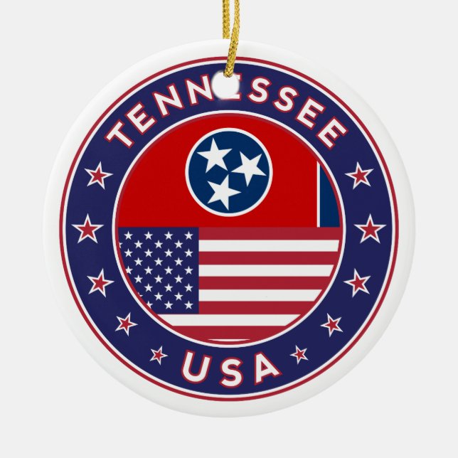 Tennessee Ceramic Tree Decoration (Front)