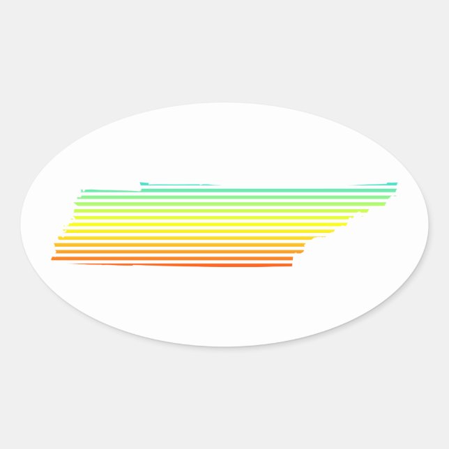 tennessee chill fade oval sticker (Front)