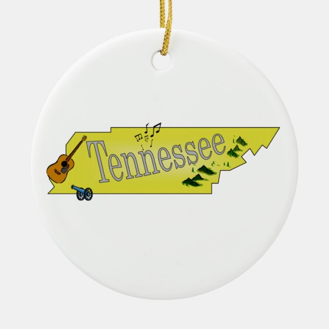 Tennessee Christmas Tree Ornament (Front)