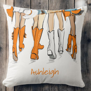 Tennessee Cowgirls Orange Personalised Cushion
