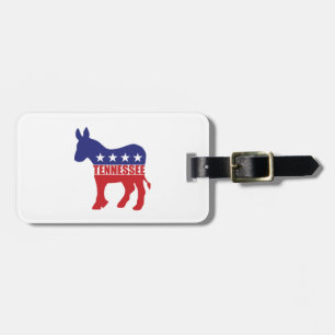 Tennessee Democrat Donkey Luggage Tag