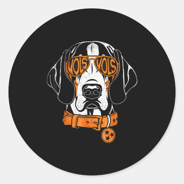 Tennessee Dog Sungles T Bluetick Coonhound Women M Classic Round Sticker (Front)