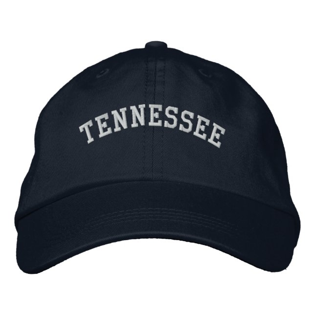 Tennessee Embroidered Adjustable Cap Navy Blue (Front)