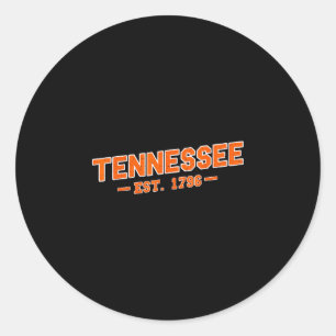 Tennessee est 1796 great smoky mountains national classic round sticker