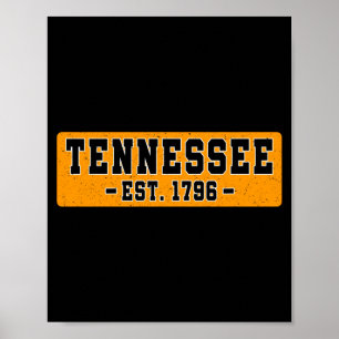 Tennessee est 1796 great smoky mountains national poster