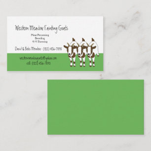 Tennessee Fainting Stiff Leg Goats Template Business Card