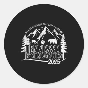 Tennessee Family Vacation 2025 Making Memories Classic Round Sticker