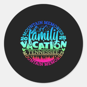 Tennessee Family Vacation Road Trip 2025 Mountain  Classic Round Sticker