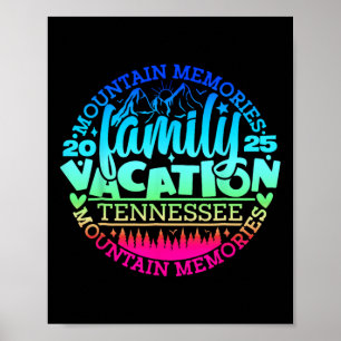Tennessee Family Vacation Road Trip 2025 Mountain Poster