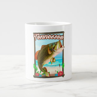 Tennessee Fishing poster. Large Coffee Mug