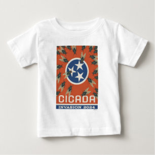 Tennessee Flag Cicada Invasion Baby T-Shirt